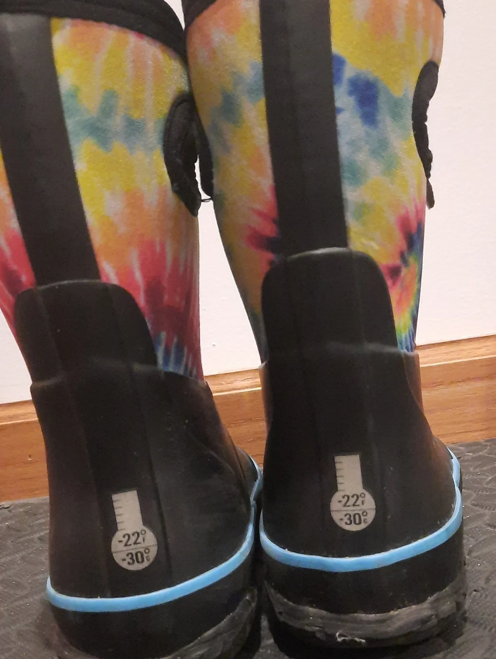 Bog Kids Tie-Dye Rain Boots with Easy-Grab Handles
